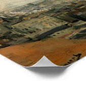 ヴァンゴッホ – モンマルトルからのパリの眺め ポスター (角)