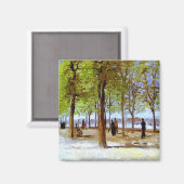 ヴァンゴッホ:ルクセンブルクの庭園のテラス マグネット (正面/裏面)