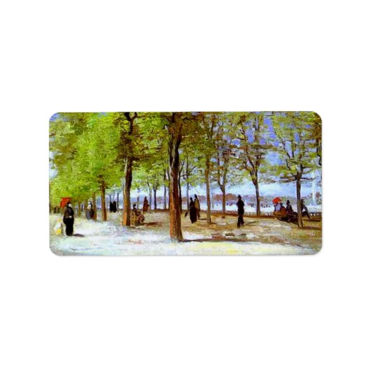 ヴァンゴッホ – ルクセンブルグガーデンのテラス ラベル (正面)