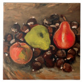 ヴァンゴッホ – 果実と栗を生きる静物詩 タイル (正面)