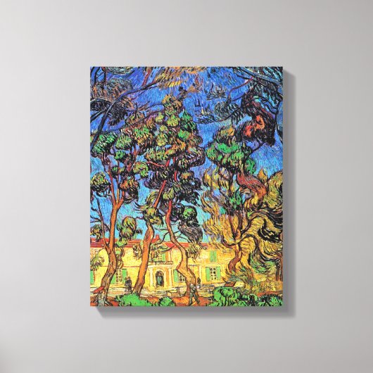 ヴァンゴッホ – 聖ポール病院の庭の木 キャンバスプリント (正面)