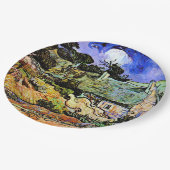 ヴァンゴッホ – 茅葺き屋根の家 ペーパープレート (アングル)