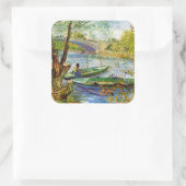 ヴァンゴッホ-魚釣りイン春 スクエアシール (バッグ)