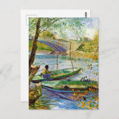 ヴァンゴッホ-魚釣りイン春 ポストカード (正面/裏面)