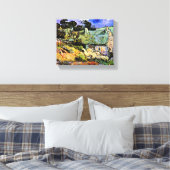 ヴァンゴルホ – 茅葺き屋根の家コルドヴィル キャンバスプリント (インサイチュ (寝室))