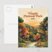 ヴァンスダ国立公園 インド ポストカード (正面/裏面)