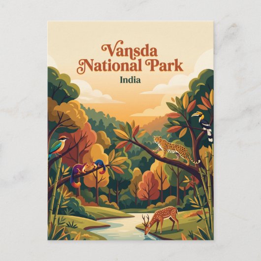 ヴァンスダ国立公園 インド ポストカード (正面)