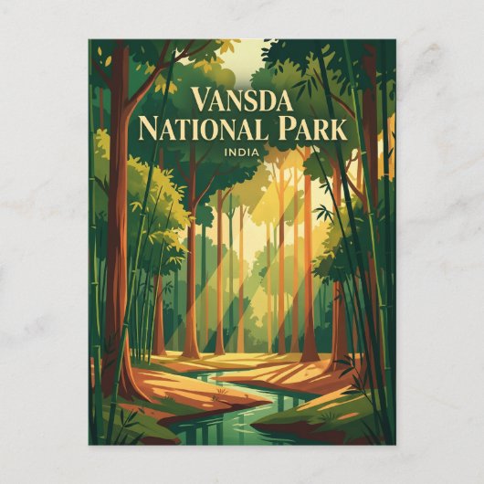 ヴァンスダ国立公園 インド ポストカード (正面)