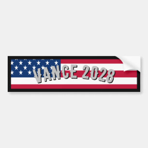 ヴァンス2028アメリカ国旗 バンパーステッカー