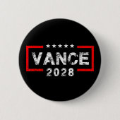 ヴァンス2028大統領選挙キャンペーン米国旗 缶バッジ (正面)