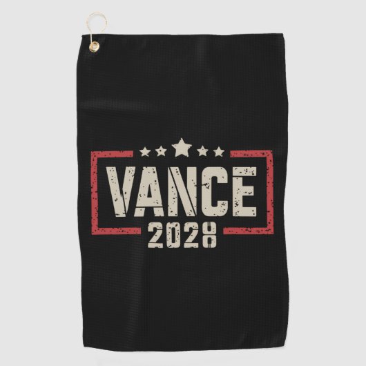 ヴァンス 2028 大統領選挙キャンペーン アメリカ国旗  ゴルフタオル (正面)