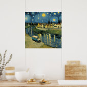 ヴァンダウンザリバーバンゴッホパロディ ポスター (キッチン)