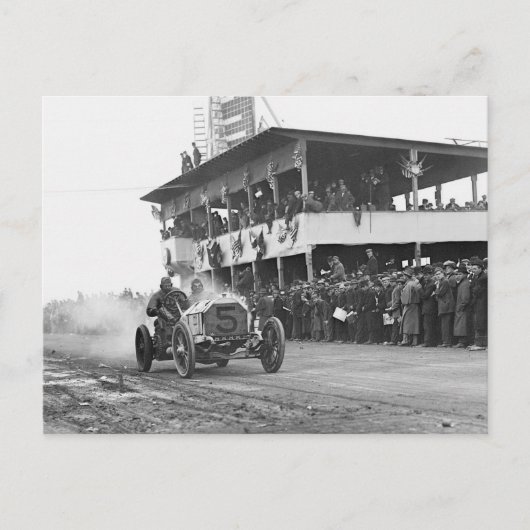 ヴァンダービルトカップ自動車レース、1908年 ポストカード (正面)
