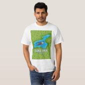 ヴァントルコ湖の地図 Tシャツ (正面フル)