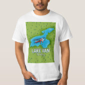 ヴァントルコ湖の地図 Tシャツ (正面)