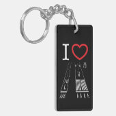 ヴァンヌイズエアポート滑走路16L-16R / 34L-34R キーホルダー (正面左)