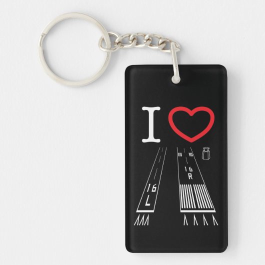 ヴァンヌイズエアポート滑走路16L-16R / 34L-34R キーホルダー (正面)