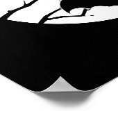 ヴァンパイアこうもりツリーシルエットフルムーンハロウィーン ポスター (角)