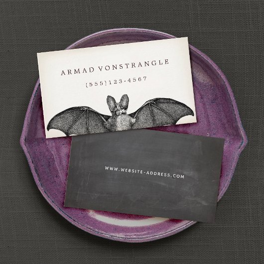 ヴァンパイアこうもりハロウィーン通話カード 名刺
