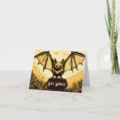 ヴァンパイアこうもりハロウィーン食品テントラベル サンキューカード (正面)