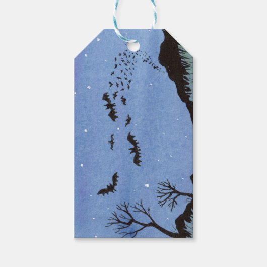 ヴァンパイアこうもりハロウィーン ギフトタグ (正面)