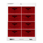 ヴァンパイアこうもりハロウィーン ラベル (フルシート)