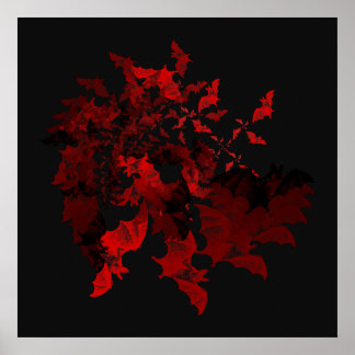 ヴァンパイアこうもりレッドポスター ポスター