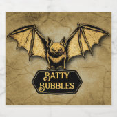 ヴァンパイアこうもりワインラベル スパークリングワインラベル (シングルラベル)