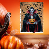 ヴァンパイアこうもりヴィンテージスタイルハロウィーン新聞 ポスター