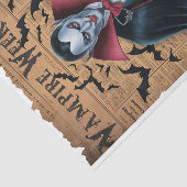 ヴァンパイアこうもりヴィンテージスタイルハロウィーン新聞 薄葉紙 (詳細)