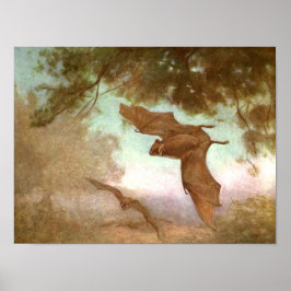 ヴァンパイアこうもりby CE Swan,ヴィンテージ野生動物 ポスター