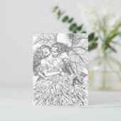 ヴァンパイアのキスバイアルリオ – ヴァンパイアと女性アート ポストカード (スタンド正面)