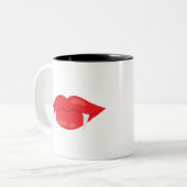 ヴァンパイアの口と牙 ツートーンマグカップ (正面左)