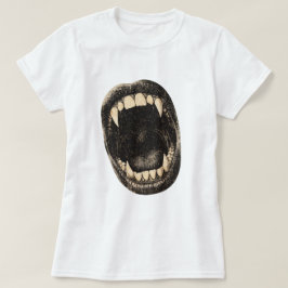 ヴァンパイアの牙の口 レトロゴシックハロウィンギフト Tシャツ