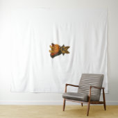 ヴァンパイアの衣装を着たドイツのブルドッグハロウィーン犬 タペストリー (インサイチュ(横))