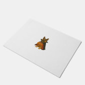 ヴァンパイアの衣装を着たドイツのブルドッグハロウィーン犬 ドアマット (アングル)