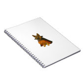 ヴァンパイアの衣装を着たドイツのブルドッグハロウィーン犬 ノートブック (右側)