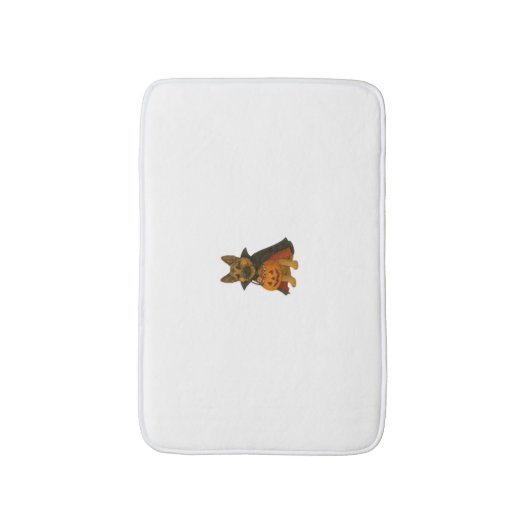 ヴァンパイアの衣装を着たドイツのブルドッグハロウィーン犬 バスマット (正面縦)