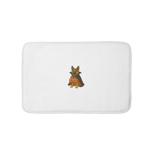 ヴァンパイアの衣装を着たドイツのブルドッグハロウィーン犬 バスマット (正面)