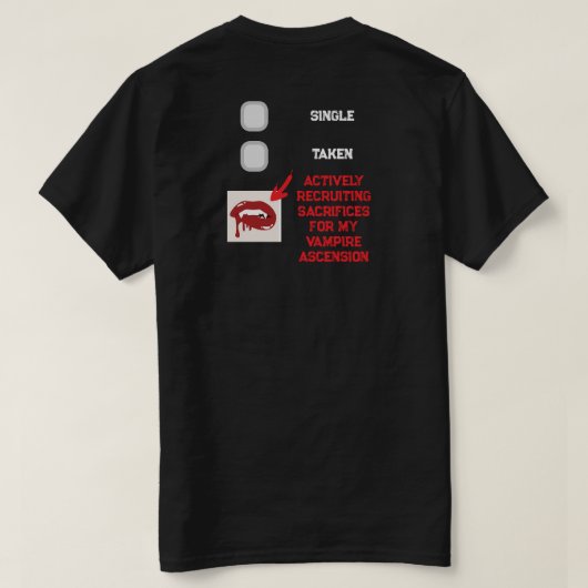 ヴァンパイアの進化 Tシャツ (デザイン裏面)