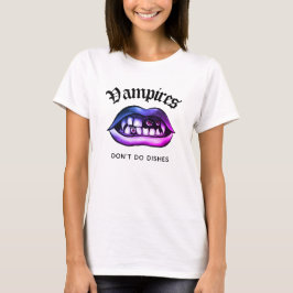 ヴァンパイアは料理を行わないおもしろい気流気味悪い Tシャツ