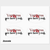 ヴァンパイアは私の転がやり方 楕円形シール (シート)