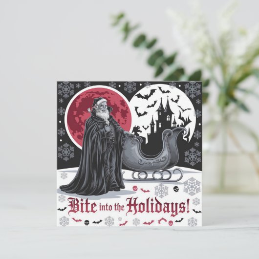 ヴァンパイアをテーマにしたゴシック様式のクリスマスカードクリムゾンムーン シーズンカード (スタンド正面)