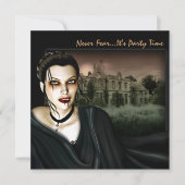 ヴァンパイアアットザホールゴシックパーティの招待状 招待状 (正面)