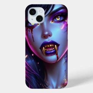 ヴァンパイアウィズ金ゴールドファンズアイアート iPhone 15 MINIケース