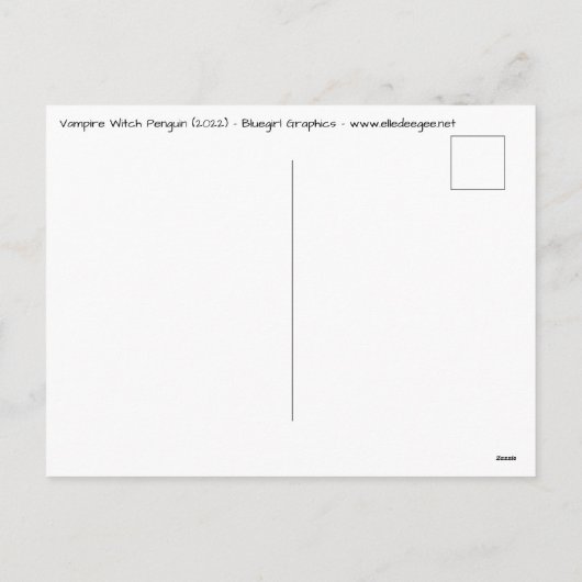ヴァンパイアウィッチペンギンハロウィーン シーズンポストカード (裏面)