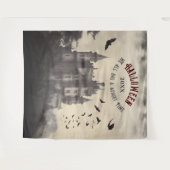 ヴァンパイアキャッスルハロウィンフォトブース背景 タペストリー (正面(横))