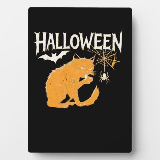 ヴァンパイアキャットハロウィンクラシックのTシャツ フォトプラーク (正面)