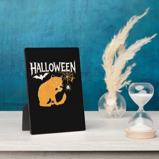 ヴァンパイアキャットハロウィンクラシックのTシャツ フォトプラーク (側面)