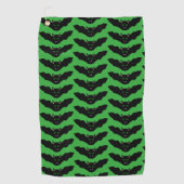 ヴァンパイアキャットフェイスこうもりハロウィンゴルフタオル ゴルフタオル (正面)